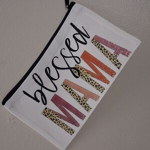 Make-Up/Purse Canvas Bag With Zipper